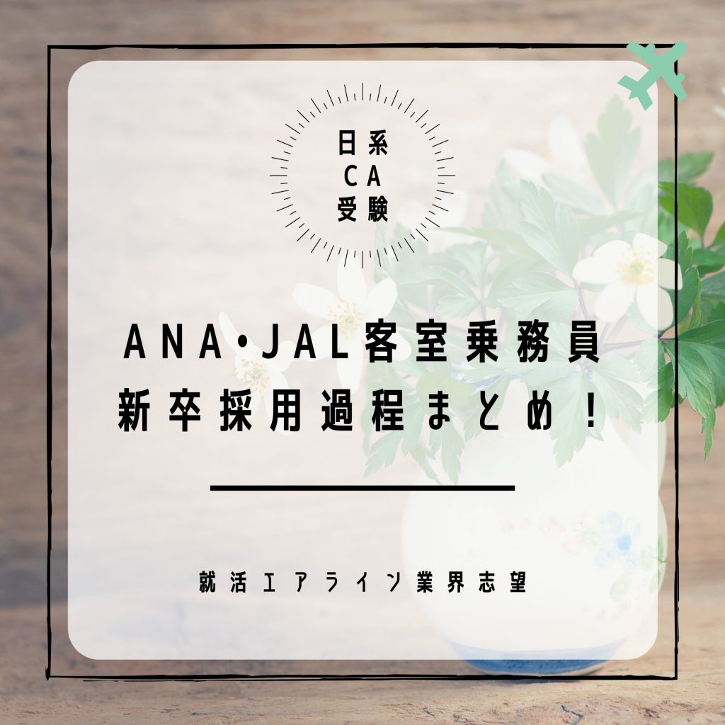 【日系CA受験】ANAとJAL客室乗務員・新卒採用受験まとめ！